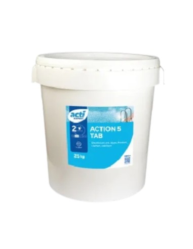 Cloro tabletas ACTI Action 5 Tab 25kg T-200gr...