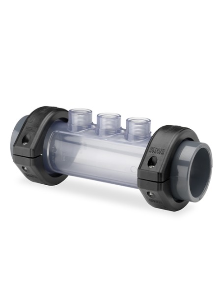 Portaelectrodos visor PVC-U HIDROTEN 50mm PN6 3x½"-¾" 101N520 (presion)