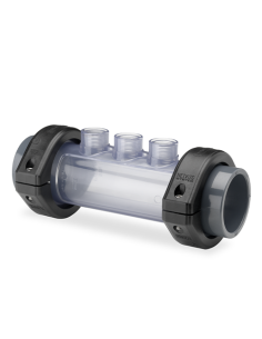 Portaelectrodos visor PVC-U HIDROTEN 75mm PN6 3x½"-¾"...