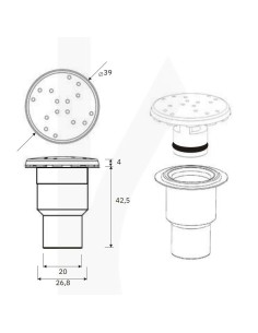 Boquilla soplante piscina/spa IRIS 32mm 5110-0738 Inox