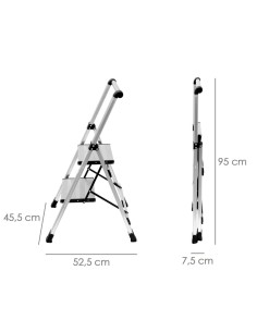Escalera ORYX plana aluminio 2 peldaños 23020205 2