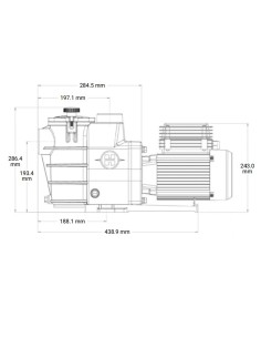 Bomba piscina HAYWARD Max Flo 0.75cv tf IE3 SP1808HW113 2