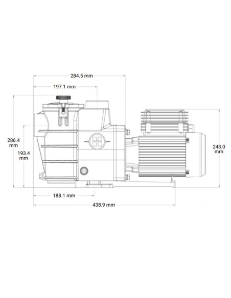 Bomba piscina HAYWARD Max Flo 0.75cv tf IE3 SP1808HW113