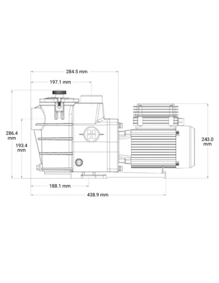 Bomba piscina HAYWARD Max Flo 1.50cv tf IE3 SP1816HW223