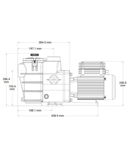 Bomba piscina HAYWARD Max Flo 1.00cv tf IE3 SP1811XW163