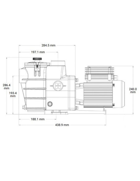 Bomba piscina HAYWARD Max Flo 0.75cv mf     SP1808HW111E2 (new IE2)