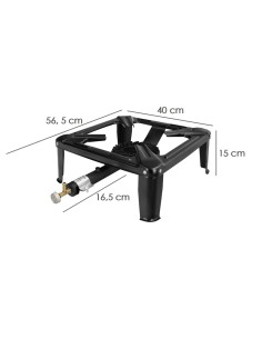 Hornillo gas WOLFPACK 4 pies 40x40cm 7kw 08140332 2