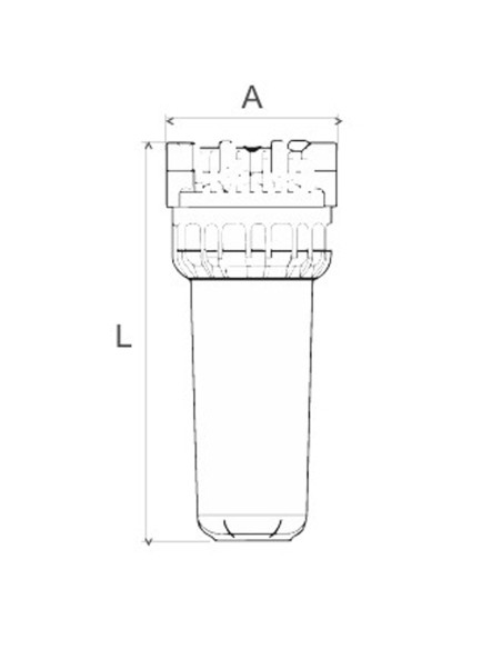 Portafiltros HW   5" transparente ½"  FI-0201-02