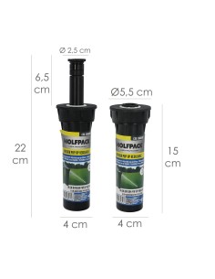 Difusor riego WOLFPACK Pop Up 360º regulable 10cm 08060817 2