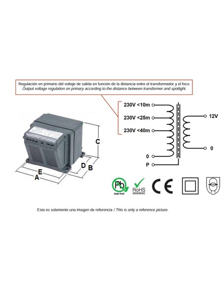 Transformador piscina SEVEIN 300W seguridad PT300