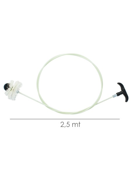 Kit cepillo deshollinador WOLFPACK estufas pellets 80/100mmm largo 2.5mt 22020200