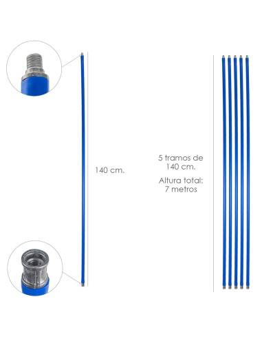 Mastil cepillo deshollinador WOLFPACK 7mt (en...