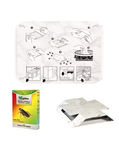 Trampa cucarachas PAPILLON adhesiva (5...