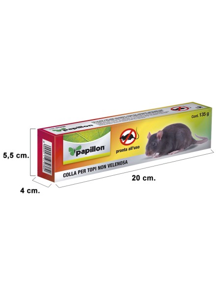 Pegamento ratas PAPILLON cola raticida 135gr 14040100