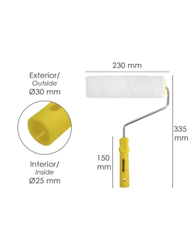 Rodillo pintar WOLFPACK pladur 230mm 12030162