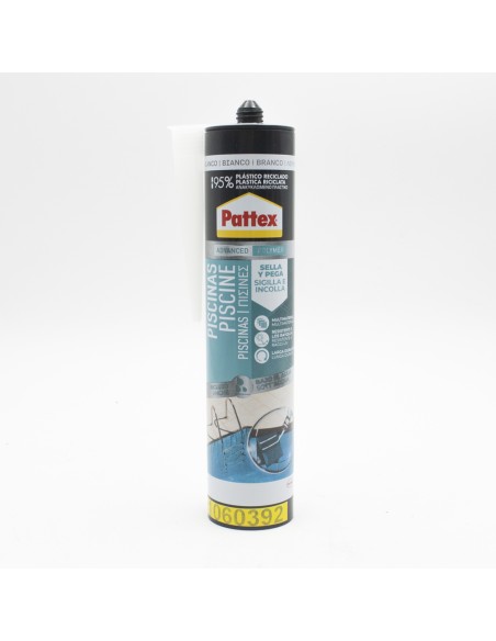 Polimero PATTEX adhesivo sella y pega 280ml blanco 2990918 especial piscinas