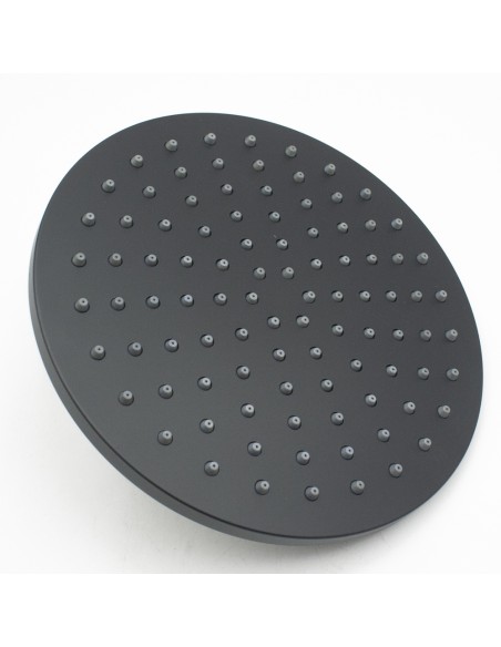 Rociador ducha piscina CRM redondo D.200mm negro R-RC200RD-NG