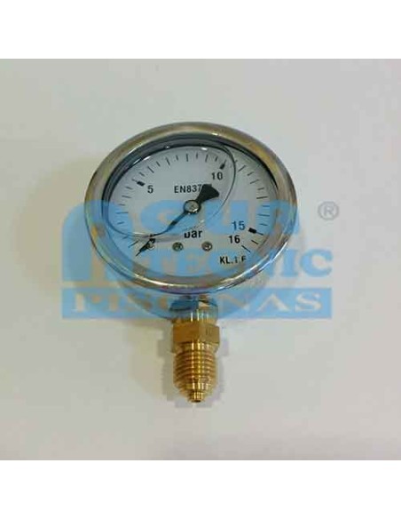Manometro glicerina 0-16bar toma vertical ¼" SE 2101029