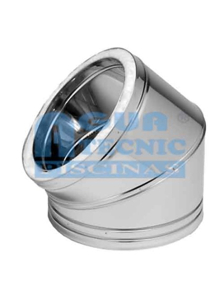 Codo CHIM 150 mm 45º int/AISI316L ext/AISI304