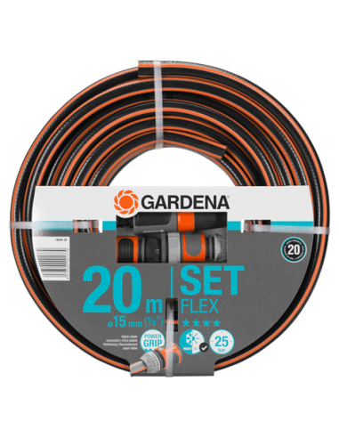 Manguera jardin 15mm GARDENA Comfort Flex 20m 18044-26 +kit