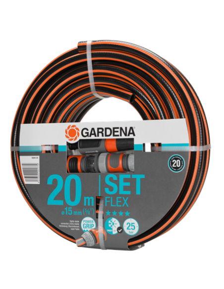 Manguera jardin 15mm GARDENA Comfort Flex 20m 18044-26 +kit