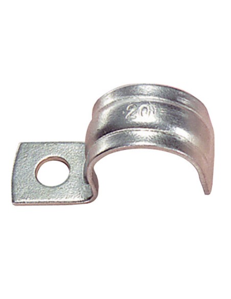 Abrazadera tubo - grapa 1 pata 22 mm metalica
