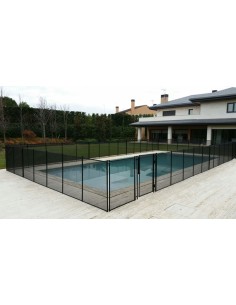Valla piscina 1220mm - postes 16mm x mt - Negra