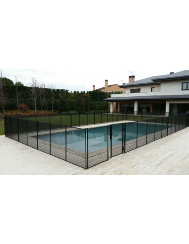 Valla piscina 1220mm - postes 16mm x mt - Negra