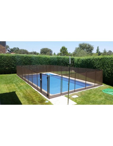 Valla piscina 1220mm - postes 16mm x mt - Marron