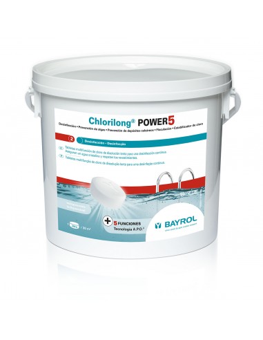 Cloro tabletas BAYROL Chlorilong Power 5 5kg 7599239
