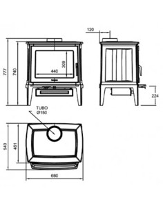 Estufa leña HERGOM E-30/M 2003063 2