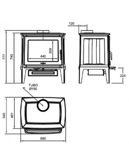 Estufa leña HERGOM E-30/M 2003063