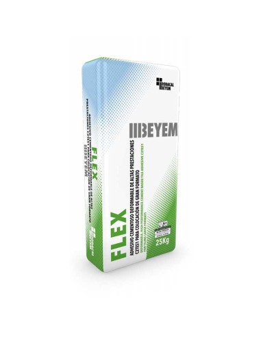 Cemento cola C2TES1 25kg BEYEM Flex blanco