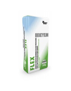 Cemento cola C2TES1 25kg BEYEM Flex gris