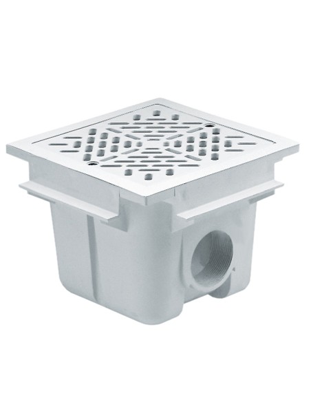 Sumidero piscina hormigon ASTRAL cuadrado 2" 210x210mm 00258