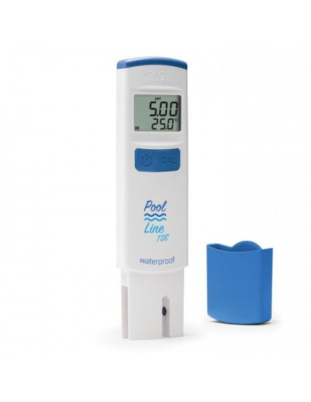 Analizador digital piscinas HANNA medidor TDS + temperatura Pool Line DIST2  0-10gr/l HI983024 especial cloracion salina