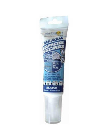 Adhesivo piscinas AQA MS Aqua especial piscinas 125ml - Blanco E175