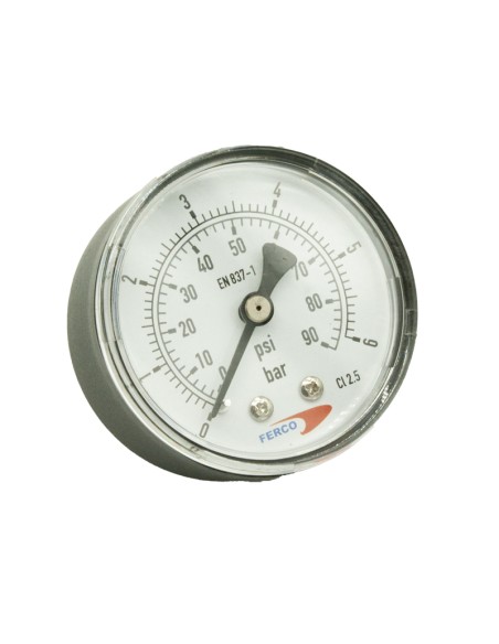Manometro 0-  6bar toma posterior ¼" FERCO 146