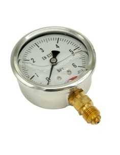 Manometro glicerina 0-  6bar toma vertical ¼" FERCO 0610