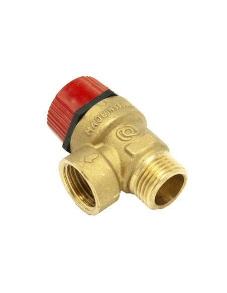 Valvula seguridad calefaccion FERCO roja M ½" 3bar VSC312M