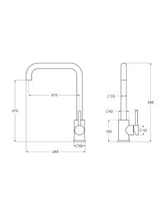 Grifo cocina - fregadero ADF Cenxi - Cromo 2