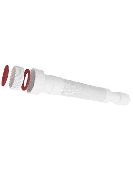 Gusano desague IBIDE manguera flexible 40-32mm H 1¼"-1½" blanco SFR-50