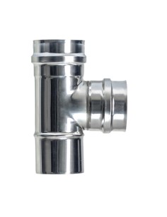 Te CHIM simple  90º 100mm AISI316L c/colector hollin 2