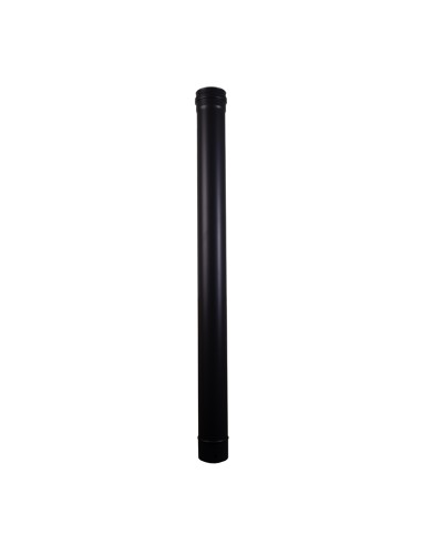 Tubo CHIM simple 100mm 1000mm vitrificado negro EXOPELLET