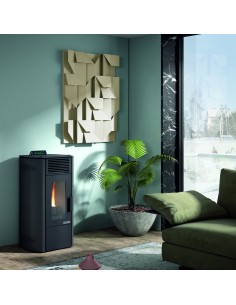 Estufa pellet HERGOM Enza 10kw negra 2109211 2