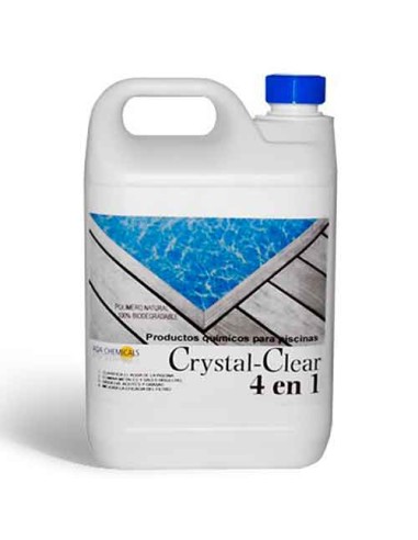 Floculante-clarificante liquido 5lt CRYSTAL CARE 4 en 1 E205