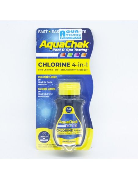 Analizador agua piscina AQUACHEK Amarillo 511242A tiras ph/cl/tac/cya