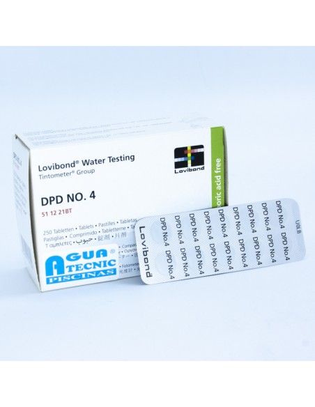 Reactivo analizador pastillas tira DPD 4 (x10)