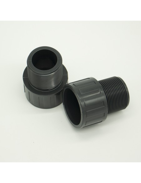 Racord filtro piscina ASTRAL terminal pasamuros 1½" largo (juego 2und) 4404010148