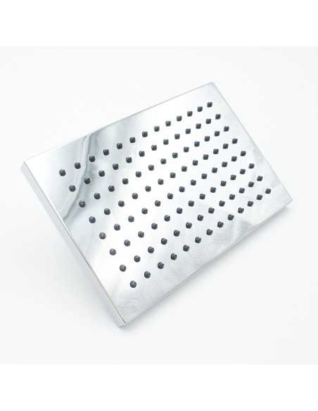 Rociador ducha piscina CRM rectangular cromado rectangular 220x150mm R-RC220150RT-C